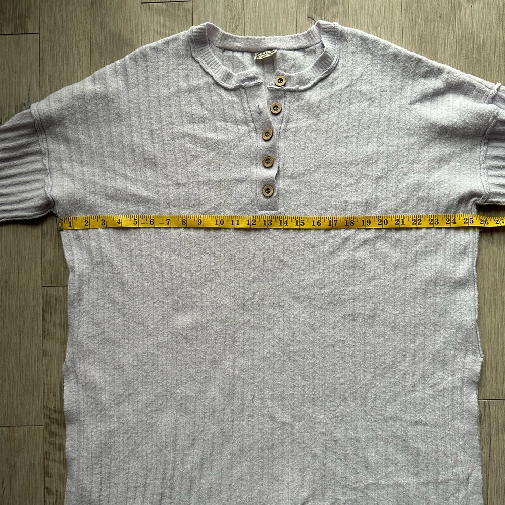 Free People Around the Clock Lavender‎ Long Sleeve Top Medium - Picture 5 of 7